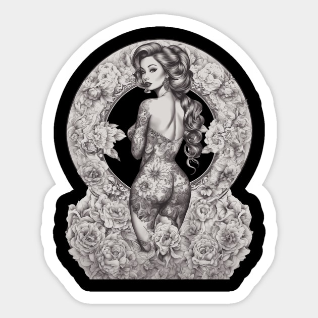 Inked Cover Girl Sticker by animegirlnft